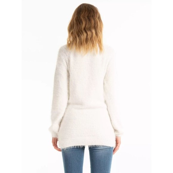 A New Day Womens Pullover Sweater Round Neck Long Sleeve White Size Medium - Picture 4 of 12